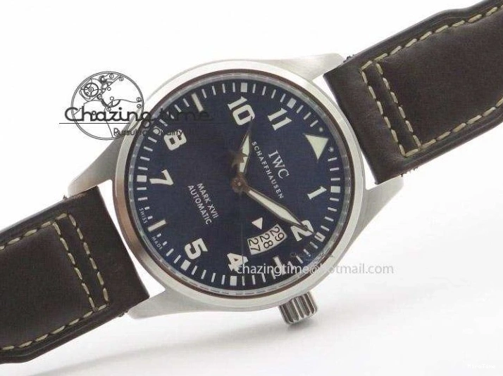 MIROTIME 0410 Mark XVII Le Petit Prince MK Maker 1:1 Best Edition SS Blue Dial A2892 On Brown Leather Strap GoodFit 7379